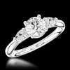 Three Stone 1.16ct I SI2 Diamond Platinum Ring