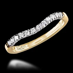Yellow Gold and Diamond Curved Eternity Ring